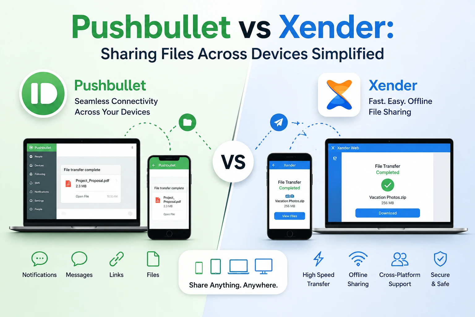 pushbullet vs xender