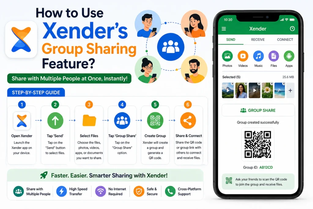 xender group sharing