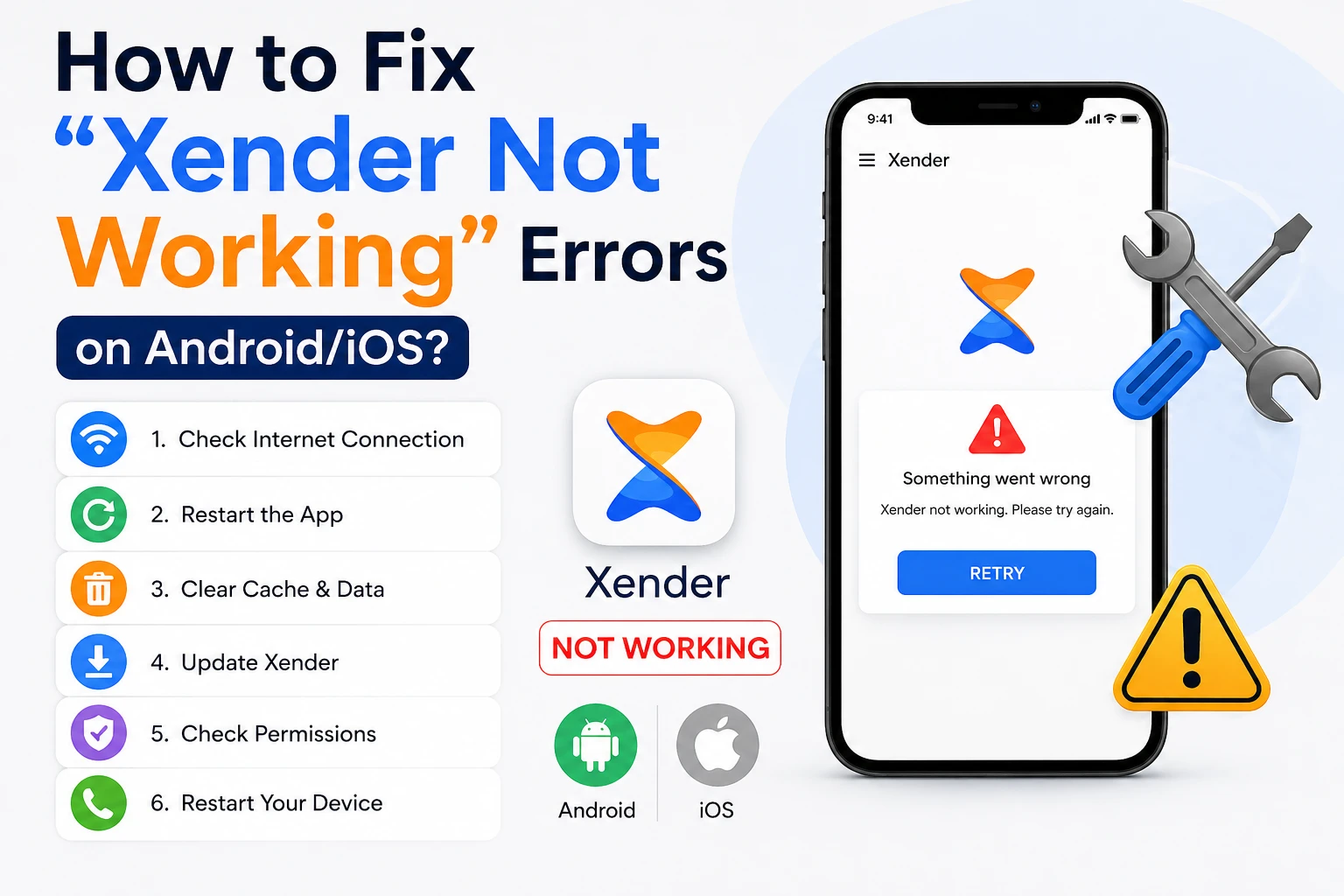 xender not working