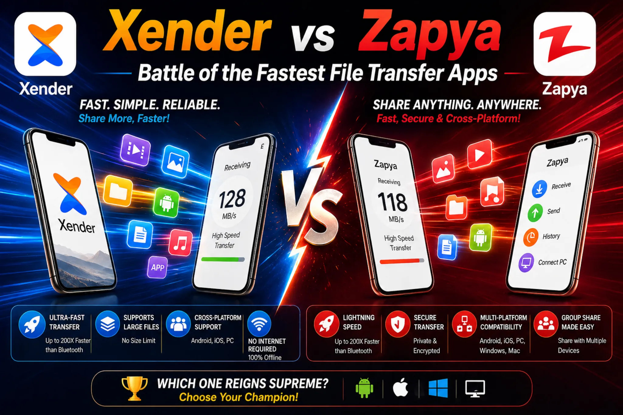 xender vs zapya